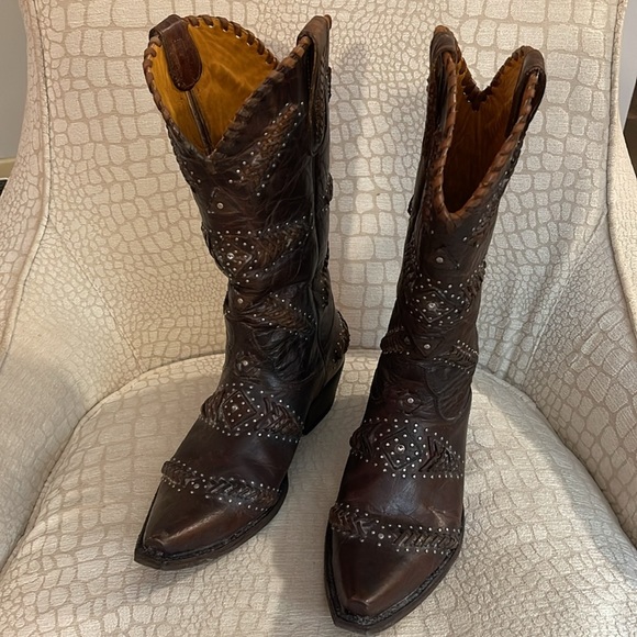 Brown leather old gringo boots size 8 1/2 women’s - Picture 2 of 3